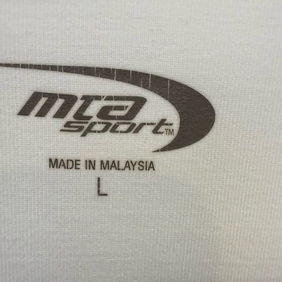 MCA Sport Top Womens Large White VNeck‎ Athletic Short Sleeve Activewear - Picture 3 of 4
